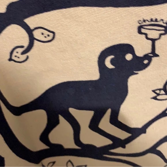 Lilly Pulitzer Boho Hobo Bag Purse Monkey Cocktail Cheers Shake It Up Rare Print - Picture 4 of 9